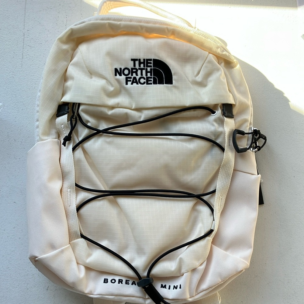 White/Cream North Face Borealis Mini Backpack